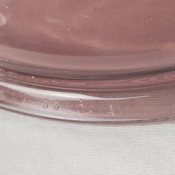 VTG Pyrex Cranberry Visions V33C glass round replacement lid 9-1/4" - Picture 4 of 5